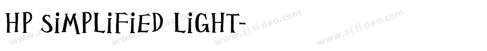 HP Simplified Light字体转换